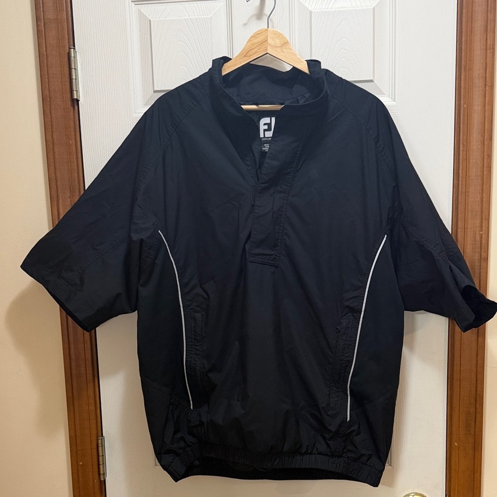 FootJoy Black Short Sleeve Windbreaker